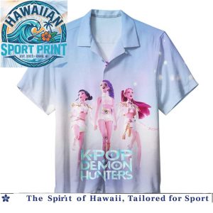 Kpop Demon Hunters Anime Fantasy Group Hawaiian Shirt