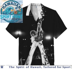Led Zeppelin Jimmy Page Live Concert Guitar Hawaiian Shirt