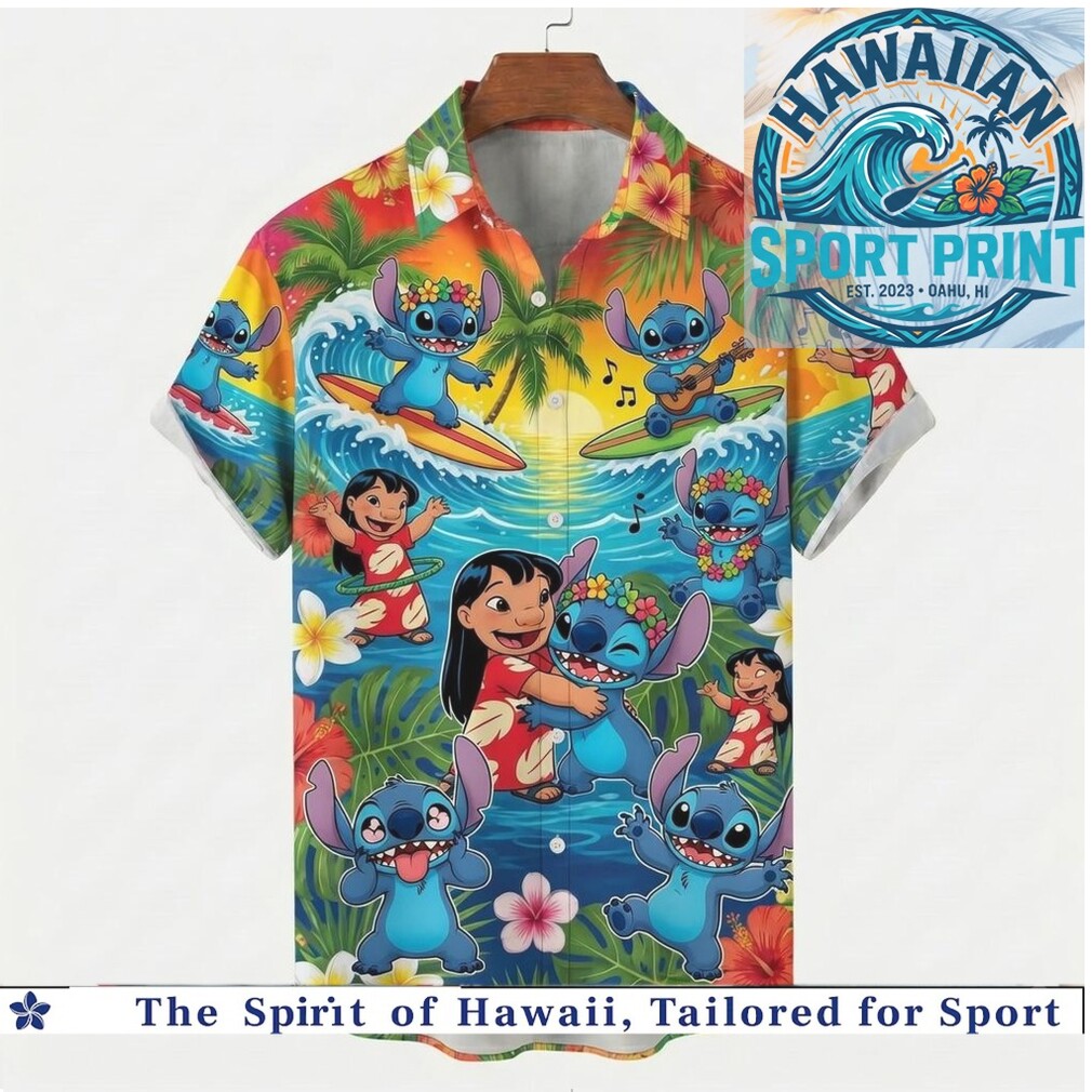 Lilo And Stitch Tropical Surfing Beach Party Hawaiian Shirt Lilo And Stitch Tropical Surfing Beach Party Hawaiian Shirt