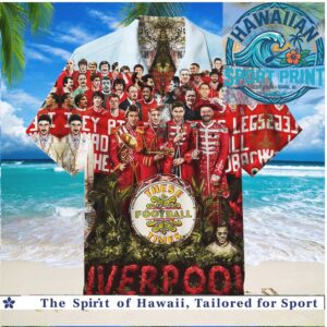 Liverpool Football Club Legends Soccer Team Retro Aloha Hawaiian Shirt