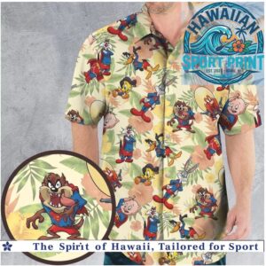 Looney Tunes Superhero Mashup Tropical Hawaiian Shirt