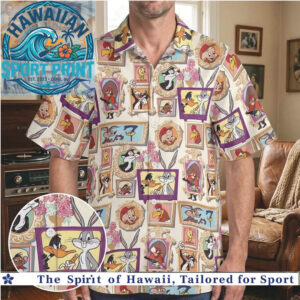 Looney Tunes Vintage Portrait Gallery Cartoon Hawaiian Shirt