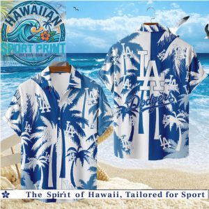 Los Angeles Dodgers Blue Palm Tree Tropical Summer Hawaiian Shirt