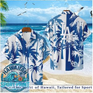 Los Angeles Dodgers Blue Palm Tree Tropical Summer Hawaiian Shirt