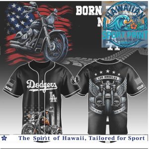 Los Angeles Dodgers Born To Ride Night Baseball Jersey