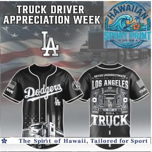 Los Angeles Dodgers Truck Driver Appreciation Week Baseball Jersey