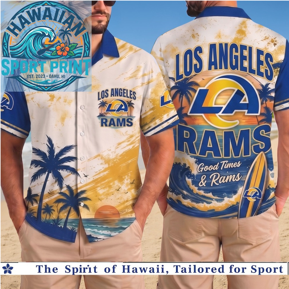 Los Angeles Rams NFL Summer Palm Tree Tropical Hawaiian Shirt Football Gift Los Angeles Rams NFL Summer Palm Tree Tropical Hawaiian Shirt Football Gift