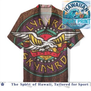 Lynyrd Skynyrd Southern Rock Band Eagle Logo Greatest Hits Hawaiian Shirt