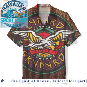 Lynyrd Skynyrd Southern Rock Band Eagle Logo Greatest Hits Hawaiian Shirt