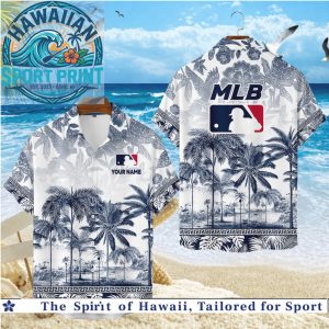 MLB Baseball League Logo Tropical Summer Hawaiian Shirt