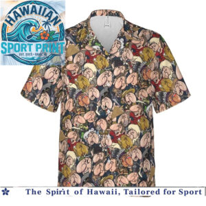 Mad Magazine Alfred E Neuman Funny Vintage Cartoon Hawaiian Shirt