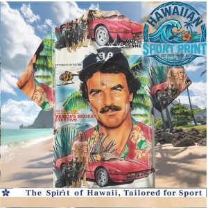 Magnum PI Tom Selleck 80s Detective Tropical Hawaiian Shirt
