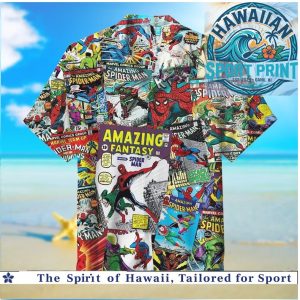 Marvel Comics Amazing Spider Man Retro Comic Hawaiian Shirt
