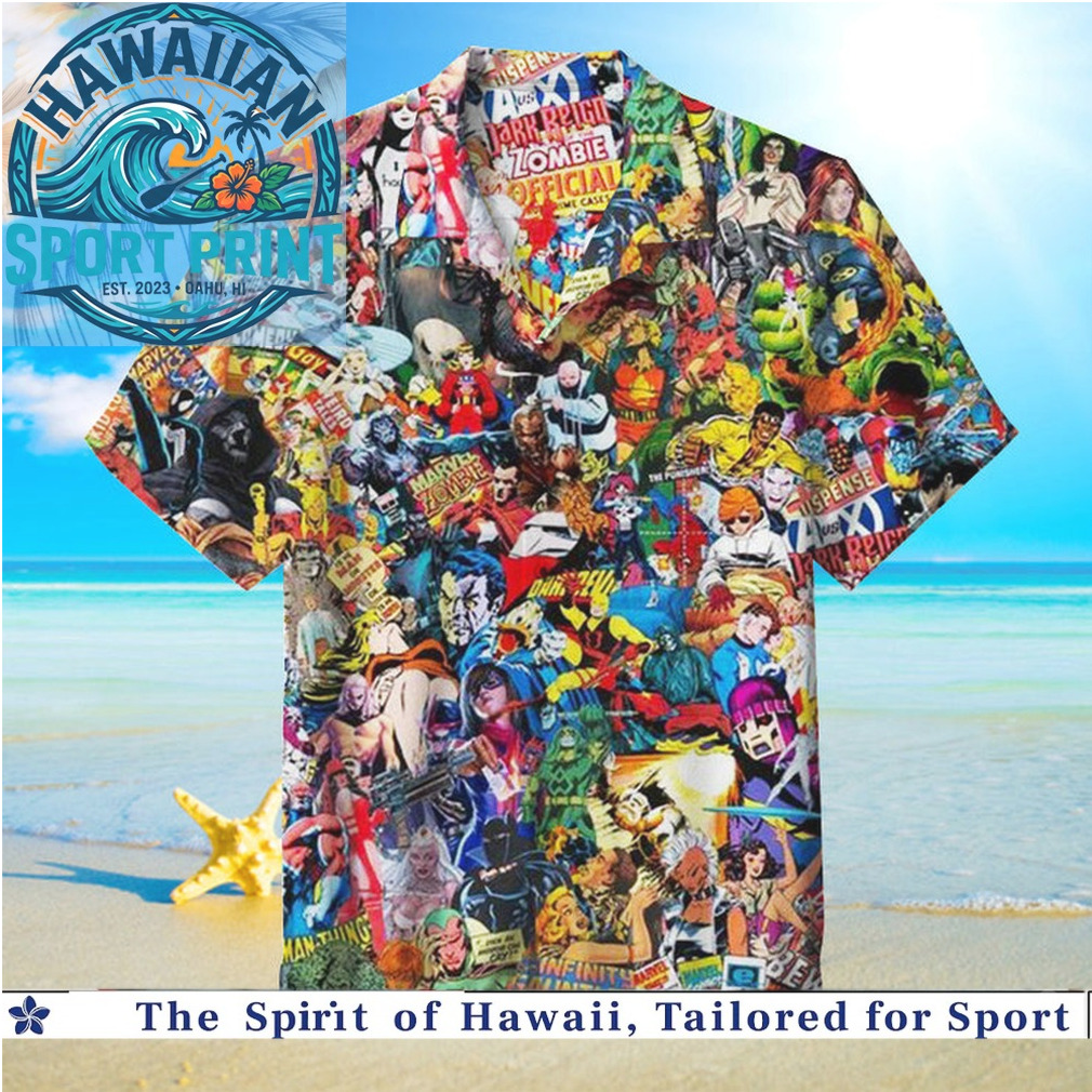 Marvel Comics Retro Superheroes Collage Hawaiian Shirt Marvel Comics Retro Superheroes Collage Hawaiian Shirt