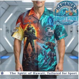 Master Chief Halo 25th Anniversary Gaming Tropical Hawaiian Shirt