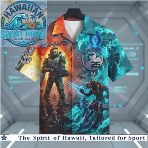 Master Chief Halo 25th Anniversary Gaming Tropical Hawaiian Shirt
