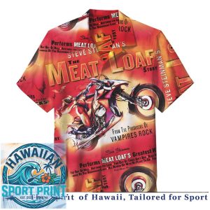 Meat Loaf Rock Music Motorcycle Album Cover Summer Hawaiian Shirt