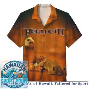 Megadeth Heavy Metal Band Skull Artwork Thrash Hawaiian Shirt