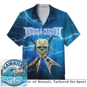 Megadeth Heavy Metal Rock Band Vic Rattlehead Hawaiian Shirt