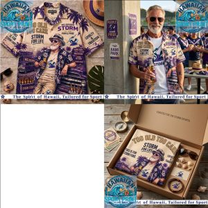 Melbourne Storm NRL Fan Too Old To Care Tropical Summer Hawaiian Shirt