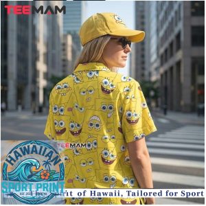SpongeBob SquarePants Pattern Yellow Summer Tropical Hawaiian Shirt