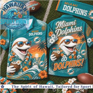 Miami Dolphins Dolphin Tropical Summer Hawaiian Shirt Beach