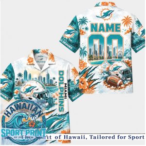 Miami Dolphins Football Hawaiian Shirt Beach Aloha Button Down Shirt