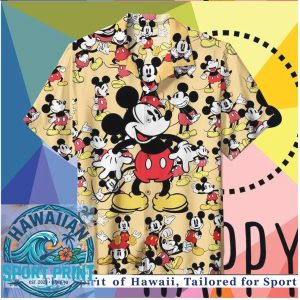 Mickey Mouse Colorful Retro Style Summer Hawaiian Shirt