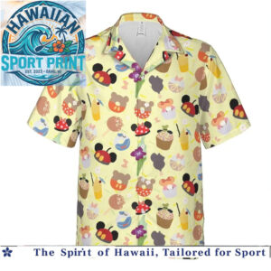 Mickey Mouse Ears Sweet Treats Ice Cream Disney Style Hawaiian Shirt