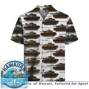 Military Tanks Army Combat Tropical Hawaiian Shirt