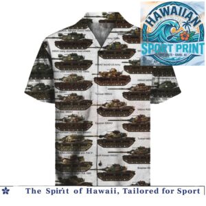 Military Tanks Army Combat Tropical Hawaiian Shirt