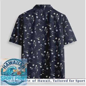 Minimalist Sci Fi Space Ship Starship Abstract Night Hawaiian Shirt