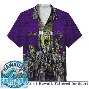 Misfits Horror Punk Band Classic Skull Logo Hawaiian Shirt