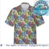 Vintage Alice in Wonderland Characters Argyle Hawaiian Shirt Vintage Alice in Wonderland Characters Argyle Hawaiian Shirt