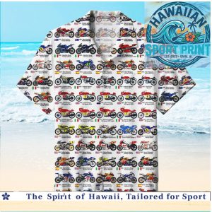 MotoGP Motorcycle Racing Legends Vintage Racing Sports Hawaiian Shirt