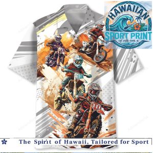 Motocross Dirt Bike Rider Off Road Racing Hawaiian Shirt