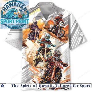 Motocross Dirt Bike Rider Off Road Racing Hawaiian Shirt