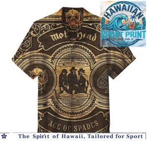Motorhead Ace of Spades Vintage Wood Texture Rock Music Hawaiian Shirt