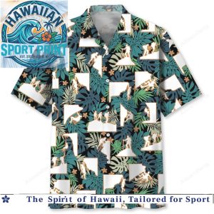 Mountain Climbing Hiking Tropical Tropical Summer Hawaiian Shirt