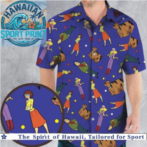 Mystery Solving Gang Cartoon Characters Retro Hawaiian Shirt