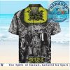 New York Mets Baseball City Skyline Tropical Hawaiian Shirt New York Mets Baseball City Skyline Tropical Hawaiian Shirt