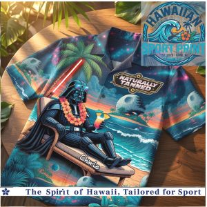 Naturally Tanned Darth Vader Star Wars Relaxing Beach Tropical Hawaiian Shirt