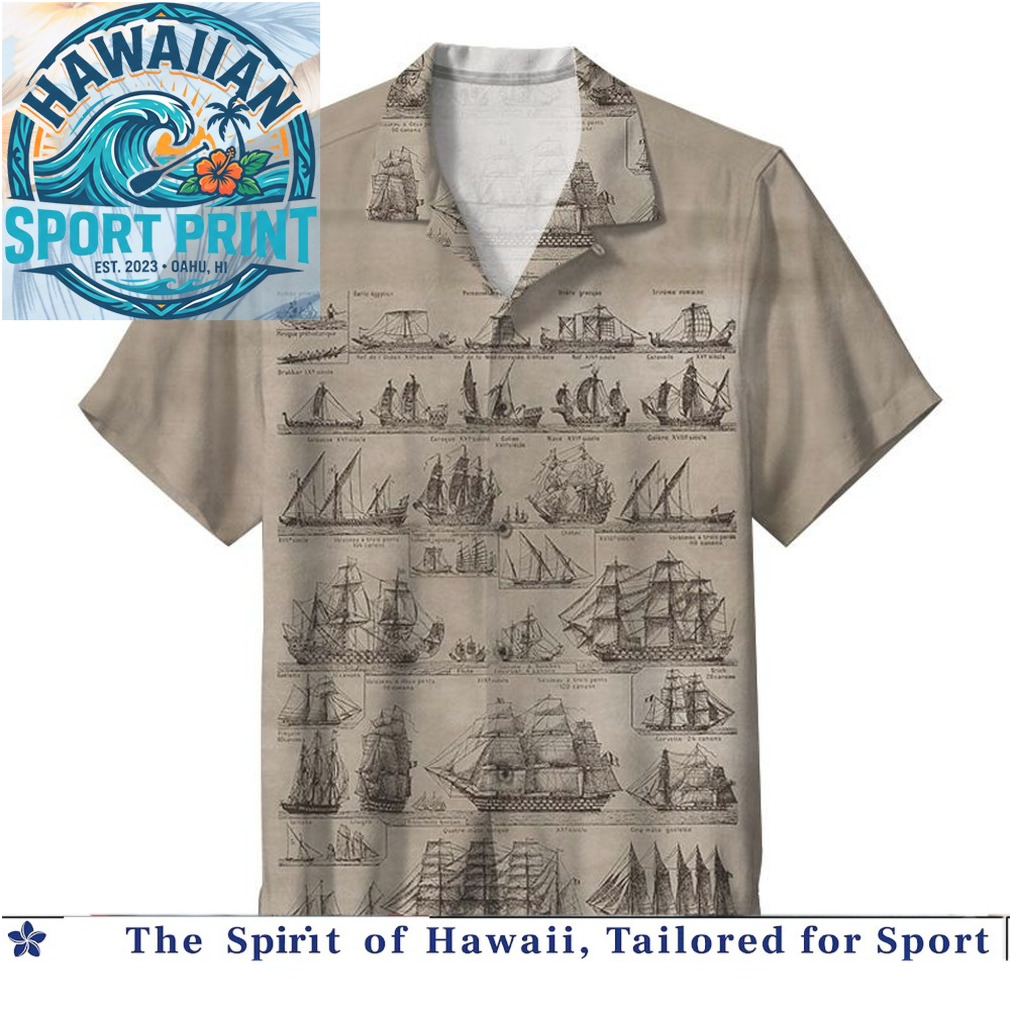 Nautical Ship Compass Treasure Map Vintage Map Hawaiian Shirt Nautical Ship Compass Treasure Map Vintage Map Hawaiian Shirt