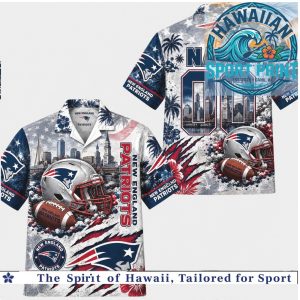 New England Patriots Football Hawaiian Shirt Beach Aloha Button Down Shirt