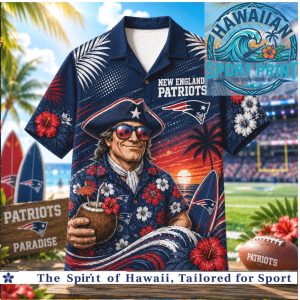 New England Patriots Go Pats Tropical Summer Beach Aloha Hawaiian Shirt