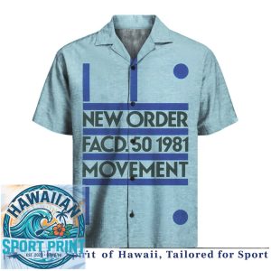 New Order Movement FACD.50 1981 Music Graphic Tropical Hawaiian Shirt
