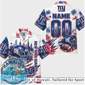 New York Giants Football Hawaiian Shirt Beach Aloha Button Down Shirt