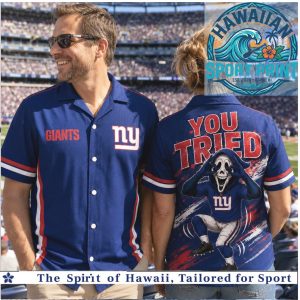 New York Giants Scream Mask You Tried Funny Football Hawaiian Shirt