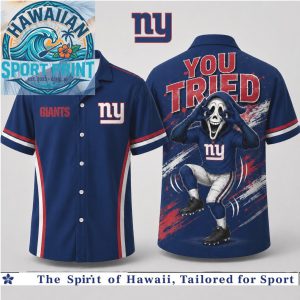 New York Giants Scream Mask You Tried Funny Football Hawaiian Shirt
