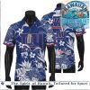 New York Giants Tropical Sunset Statue of Liberty Hawaiian Shirt New York Giants Tropical Sunset Statue of Liberty Hawaiian Shirt
